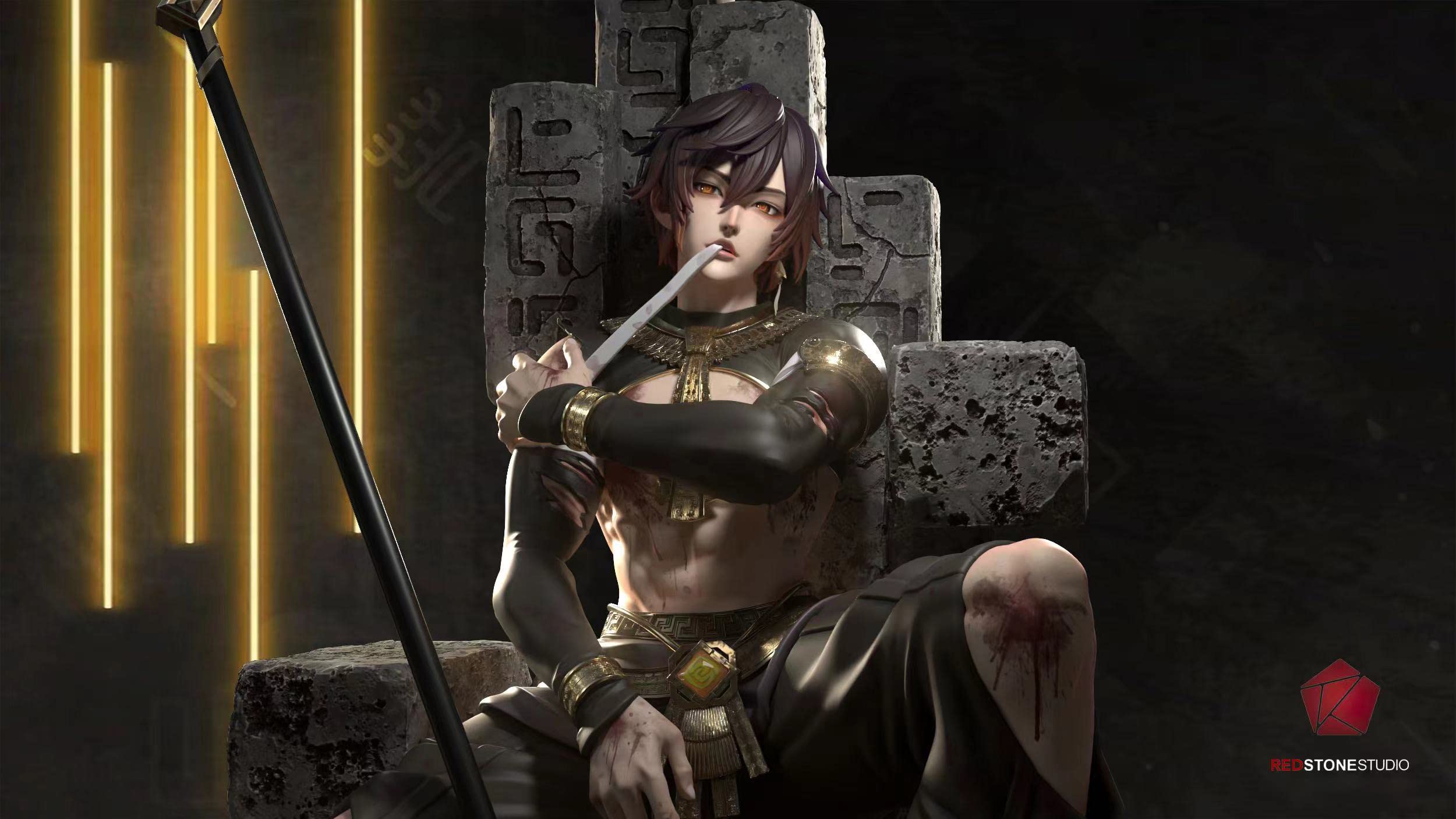 原神 鍾離 HH フィギュア ガレージキット ガレキ スタチュー 原神 鍾離 钟离 REDstoneフィギュアガレージキット ガレキ